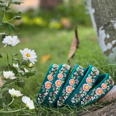 Floral Embroidered Headband