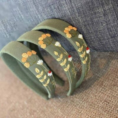 Flowers Embroidered Headband