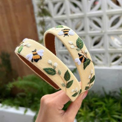 Floral Embroidered Headband – Handmade Hair Accessory for Women