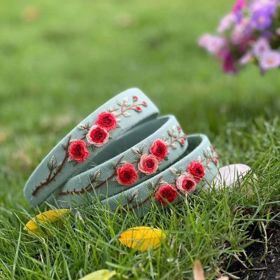 Boho Embroidered Headband for Women | Handmade Floral Hair Band
